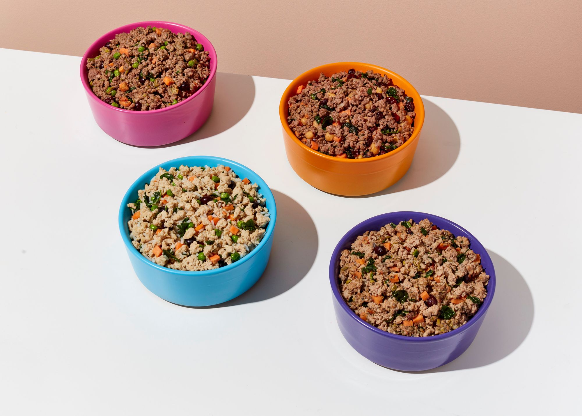 ollie-fresh-dog-food-in-colorful-bowls-on-white-table