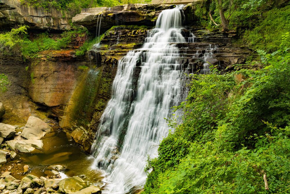 Cuyahoga-Valley-National-Park-falls-with-lush-green-foliage